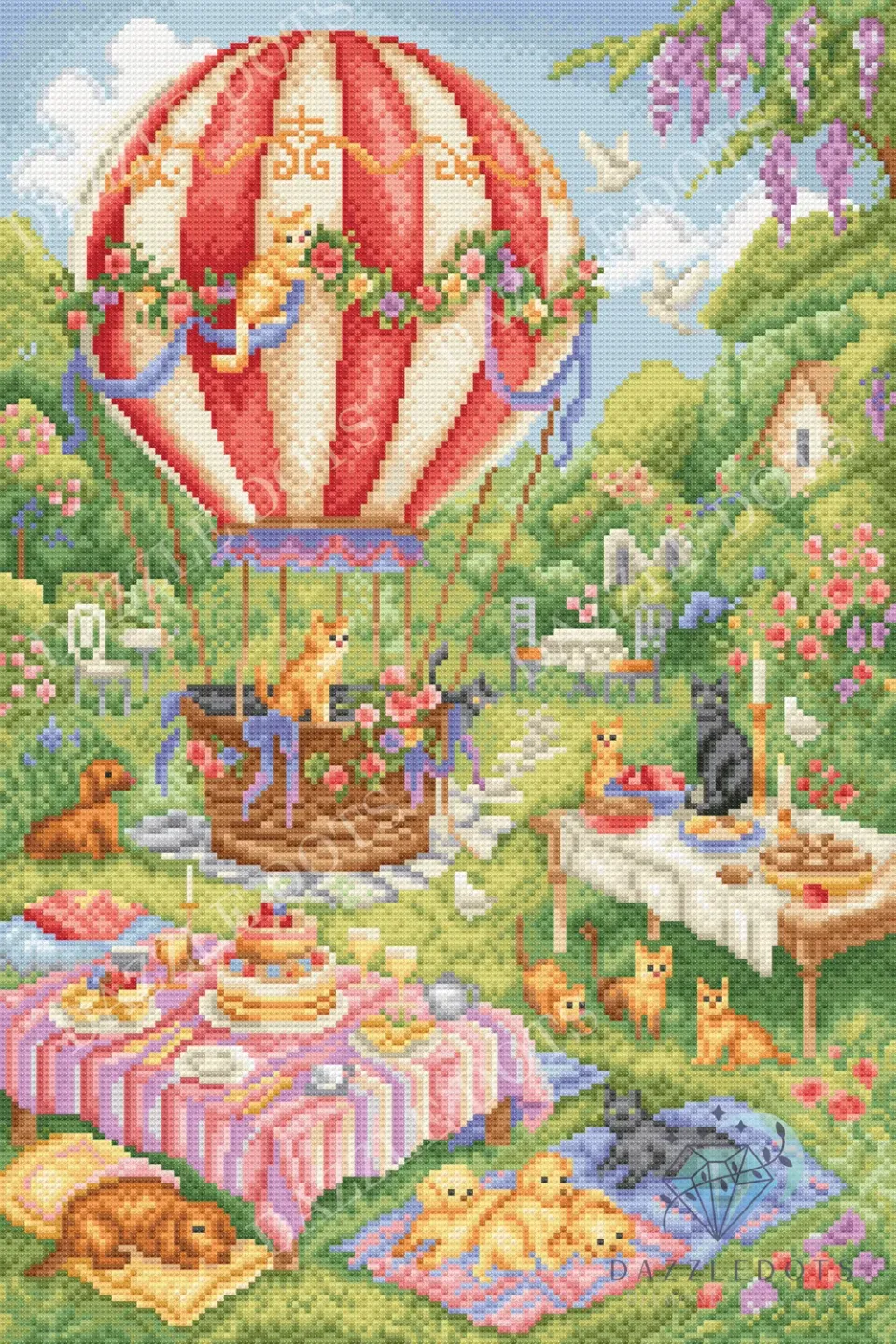 Dazzle Dots LT13 Tea Party diamond painting 40x61 AB