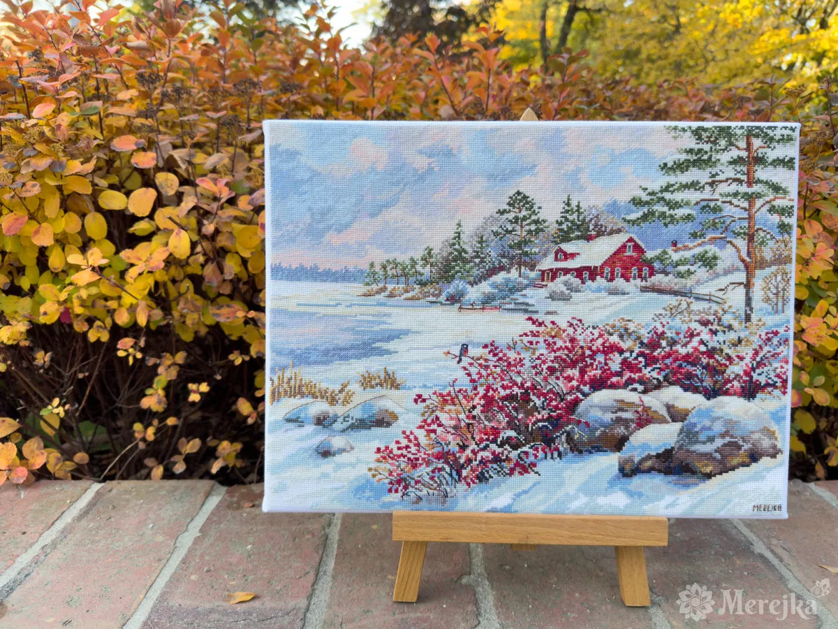 Merejka The Lake House borduurpakket 30x40 Aida 16