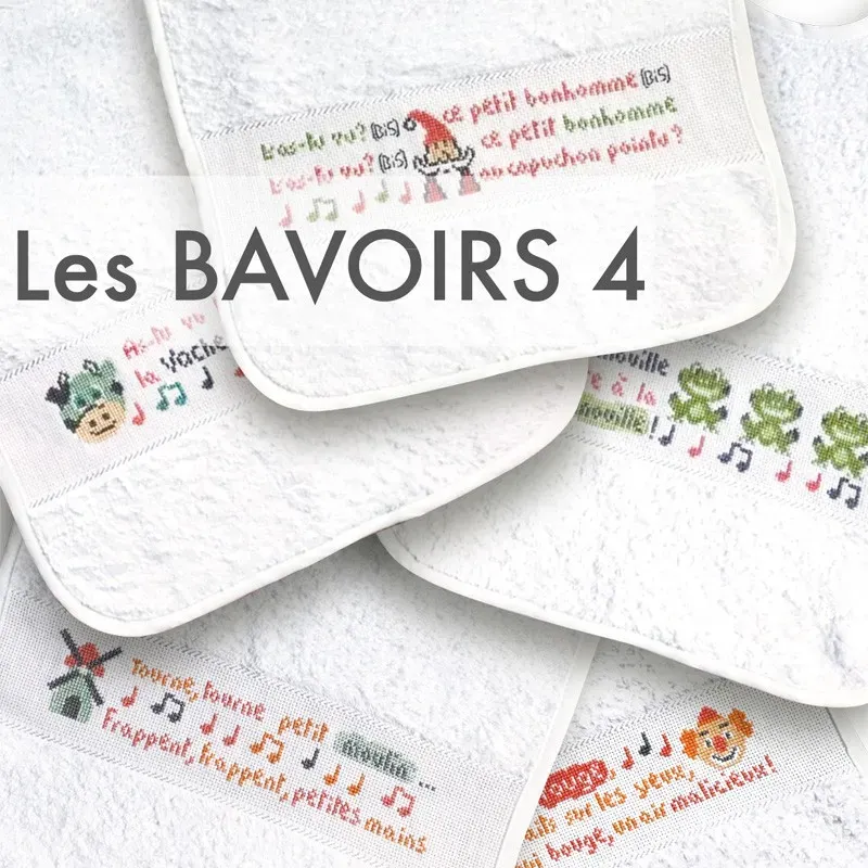 LiliPoints BIBS 4 borduurpatroon slab 5 motieven 2 maten