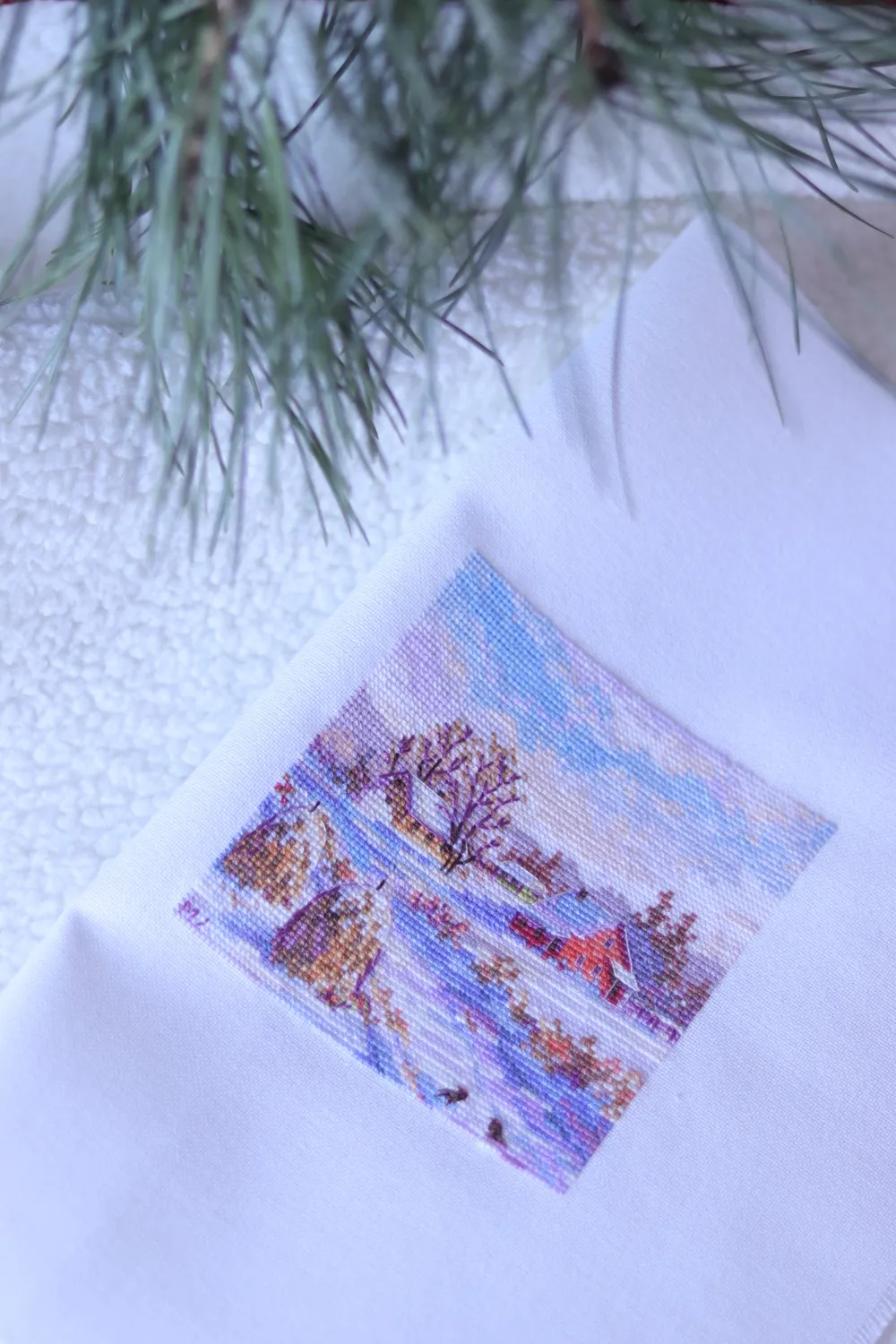 Merejka Winter borduurpakket 11,5x11,5 wit