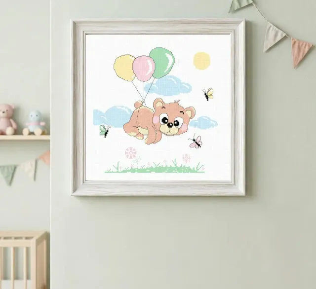 SEG Princesse Bear Cub Balloons kruissteekpakket