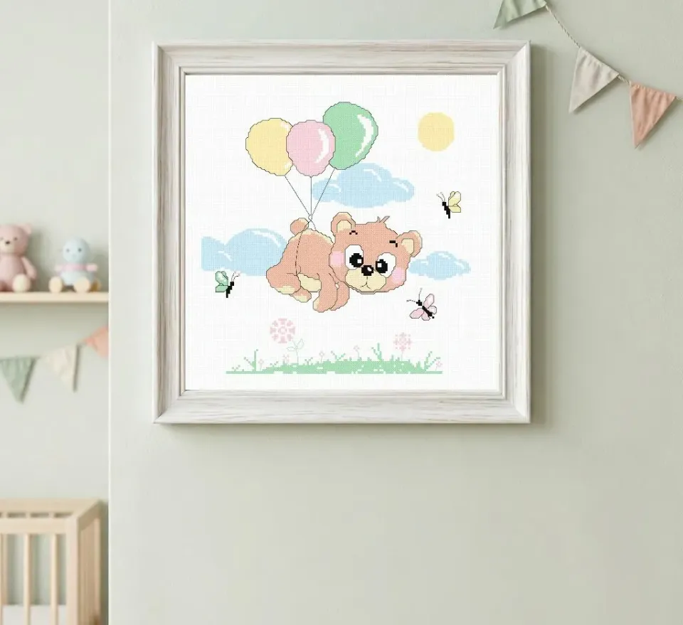 SEG Princesse Bear Cub Balloons kruissteekpakket