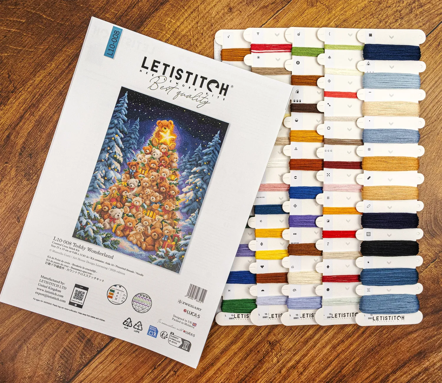 Leti Stitch L10-008 Teddy Wonderland borduurpakket 25x35 Aida