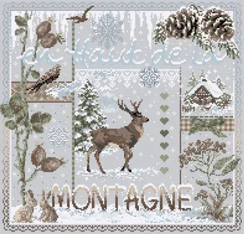 Madame la Fée En Haut de la Montagne 168 borduurpatroon 191x191