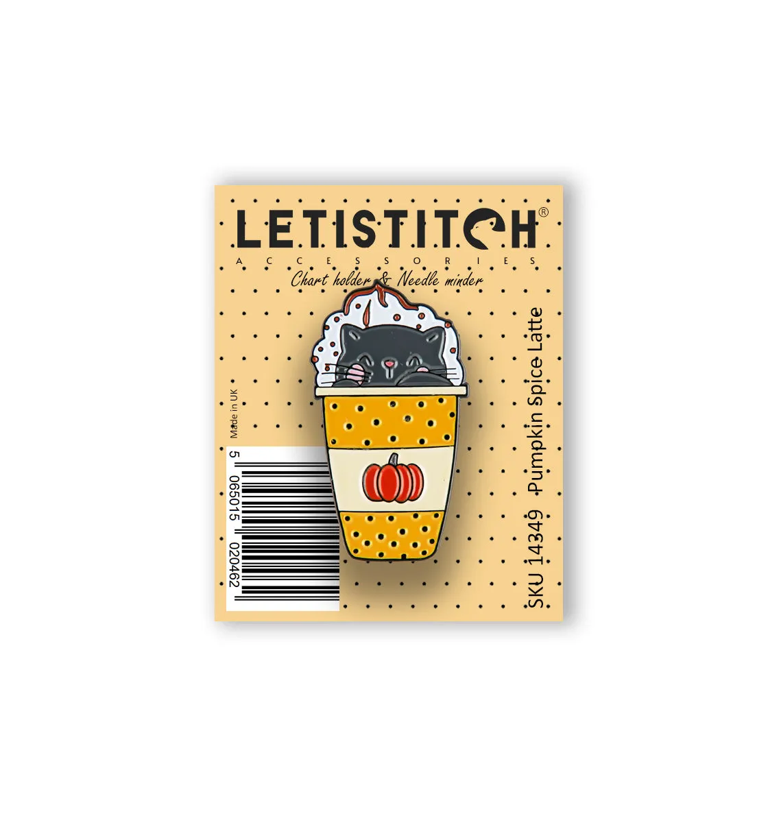 Leti Stitch 14349 Pumpkin Spice Latte naaldmagneet 35 mm