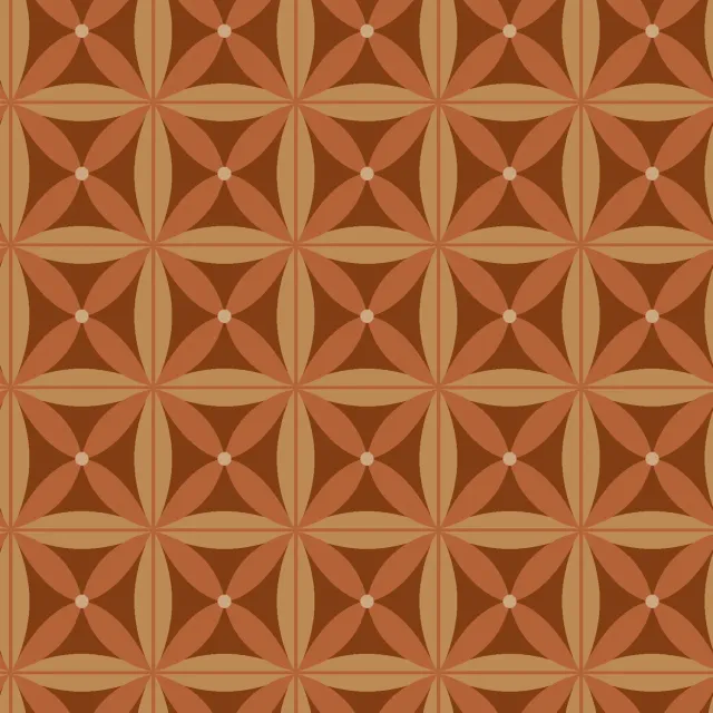 SEG Collection Privée Camel Flower stof 3x1,6m bloemen