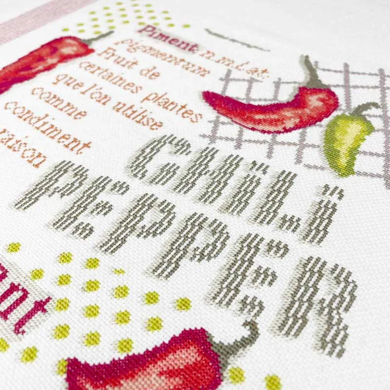 LiliPoints Hot Pepper borduurpatroon peper 200x195
