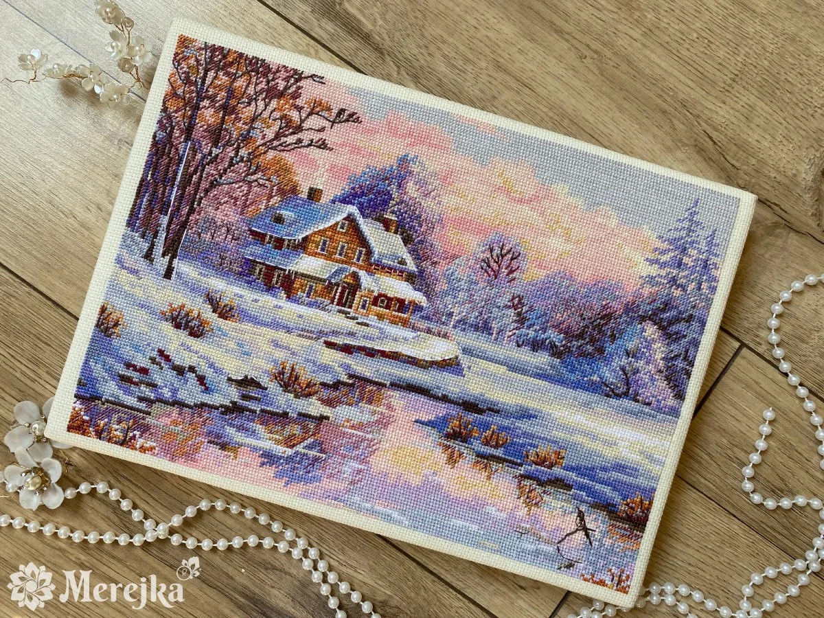 Merejka The First Snow borduurpakket 20x29 ecru