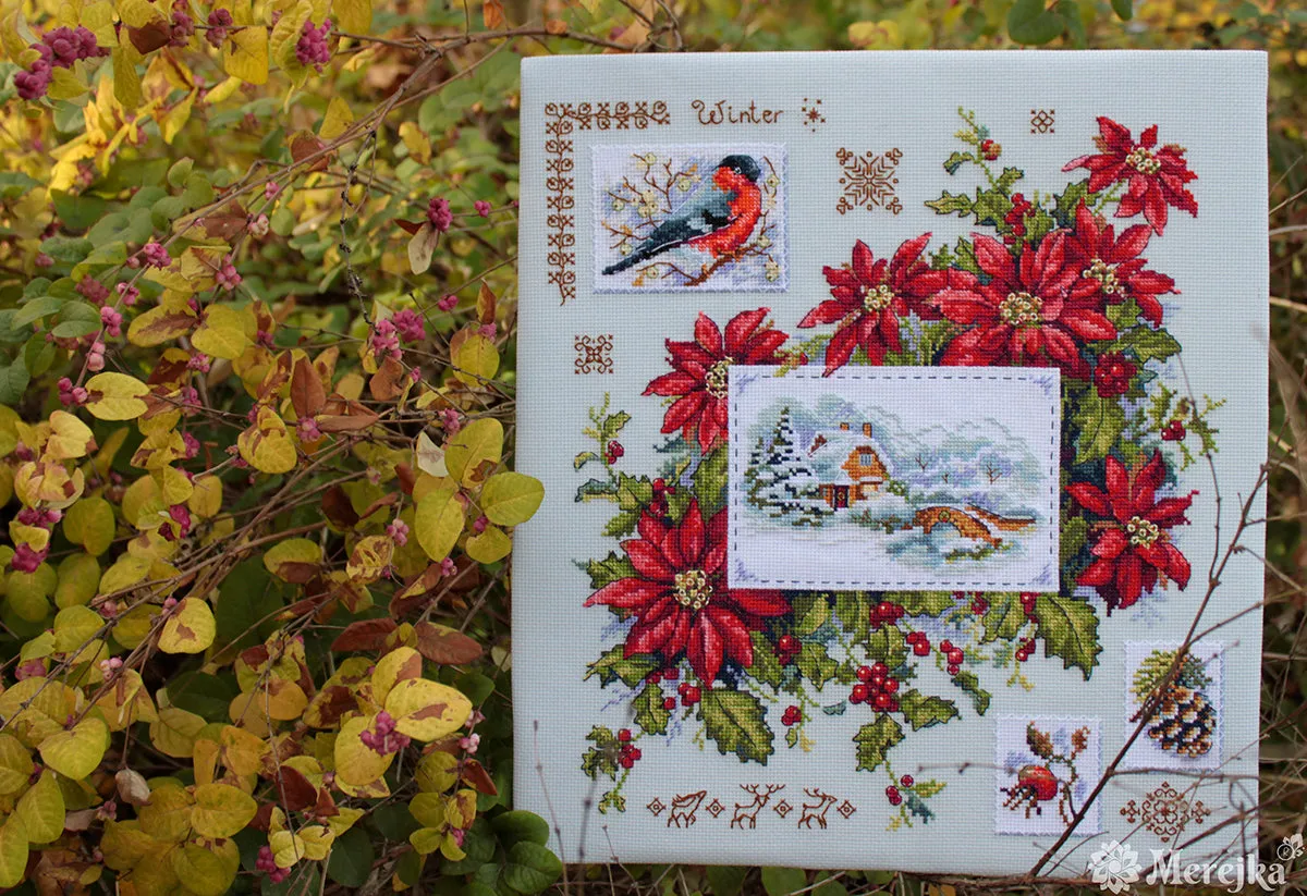 Merejka Winter Sampler borduurpakket Aida 16