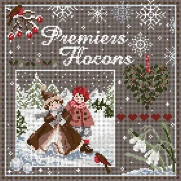 Madame la Fée Mini Flocons borduurpakket aida 137x137 sneeuw