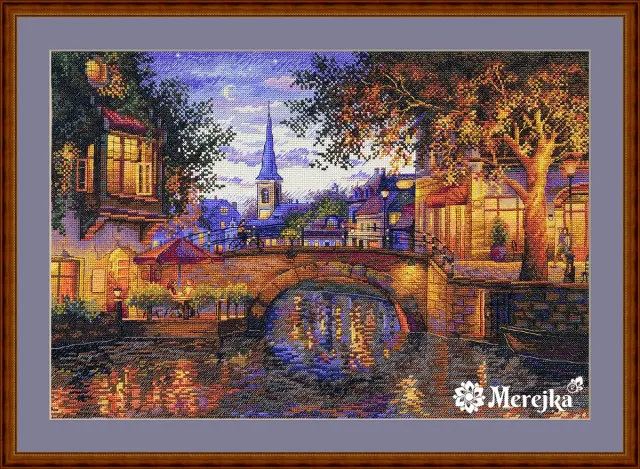 Merejka Twilight Reflection borduurpakket 39x26,5cm cappuccino