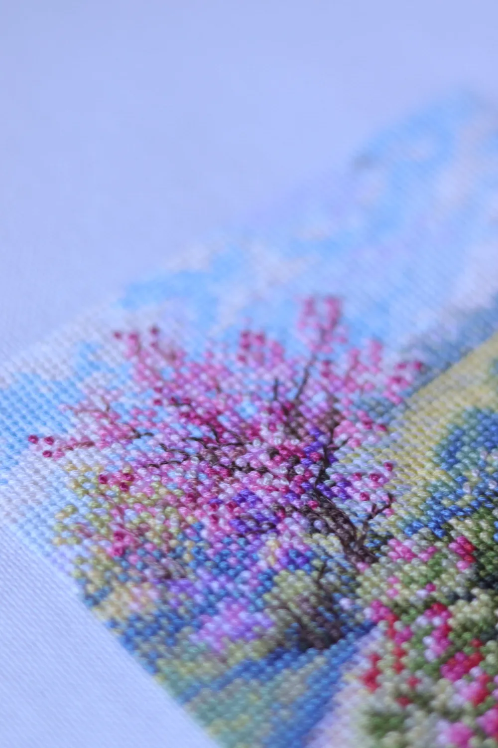 Merejka Spring borduurpakket 11,5x11,5 bloemen