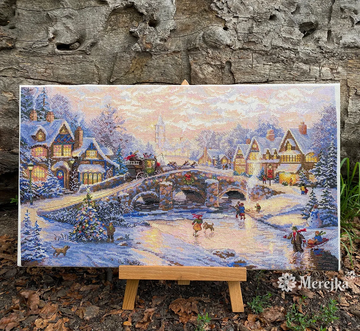 Merejka Spirit of Christmas borduurpakket ecru kerst