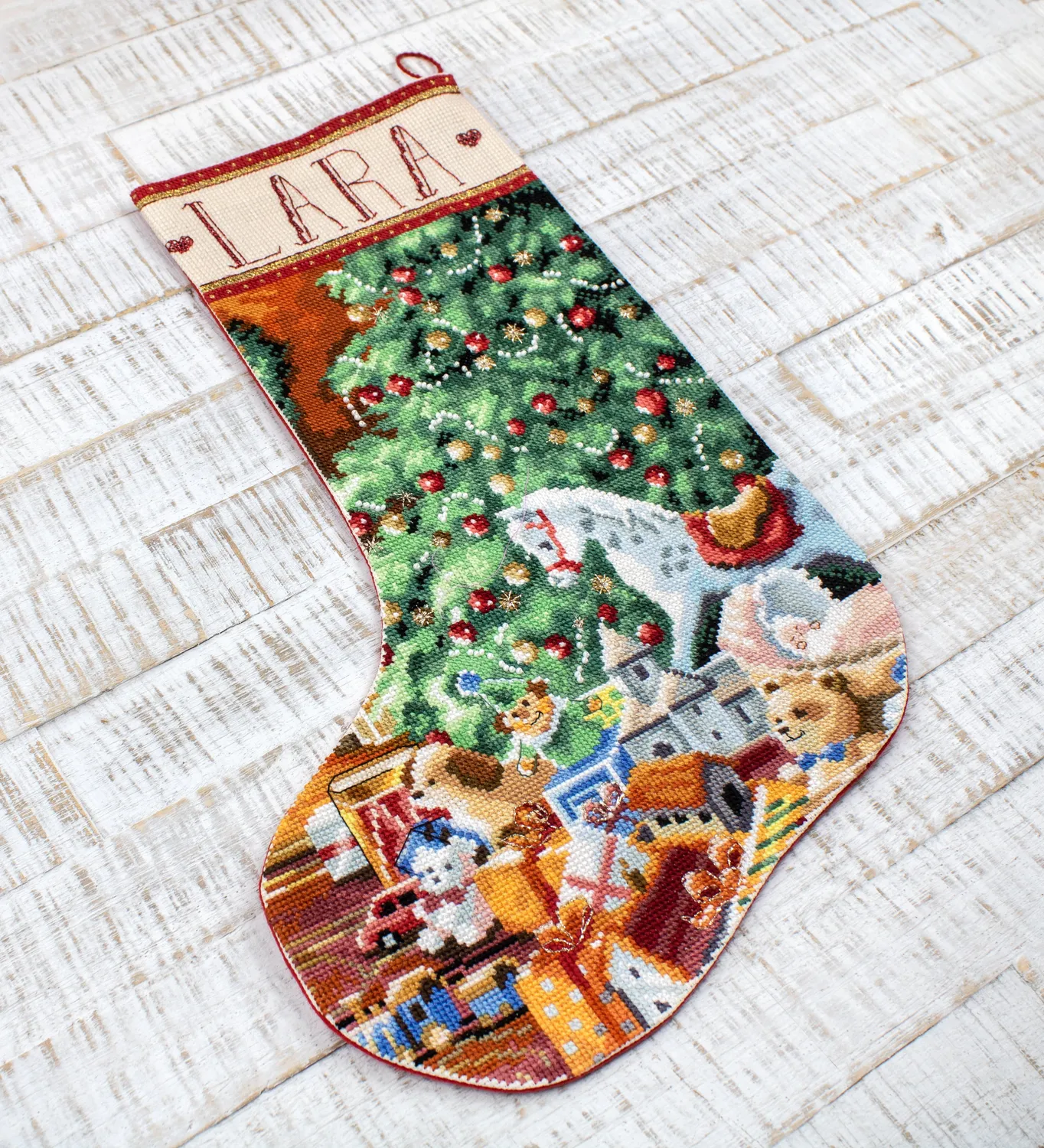Leti Stitch L8010 Cozy Christmas Stocking borduurpakket kerst