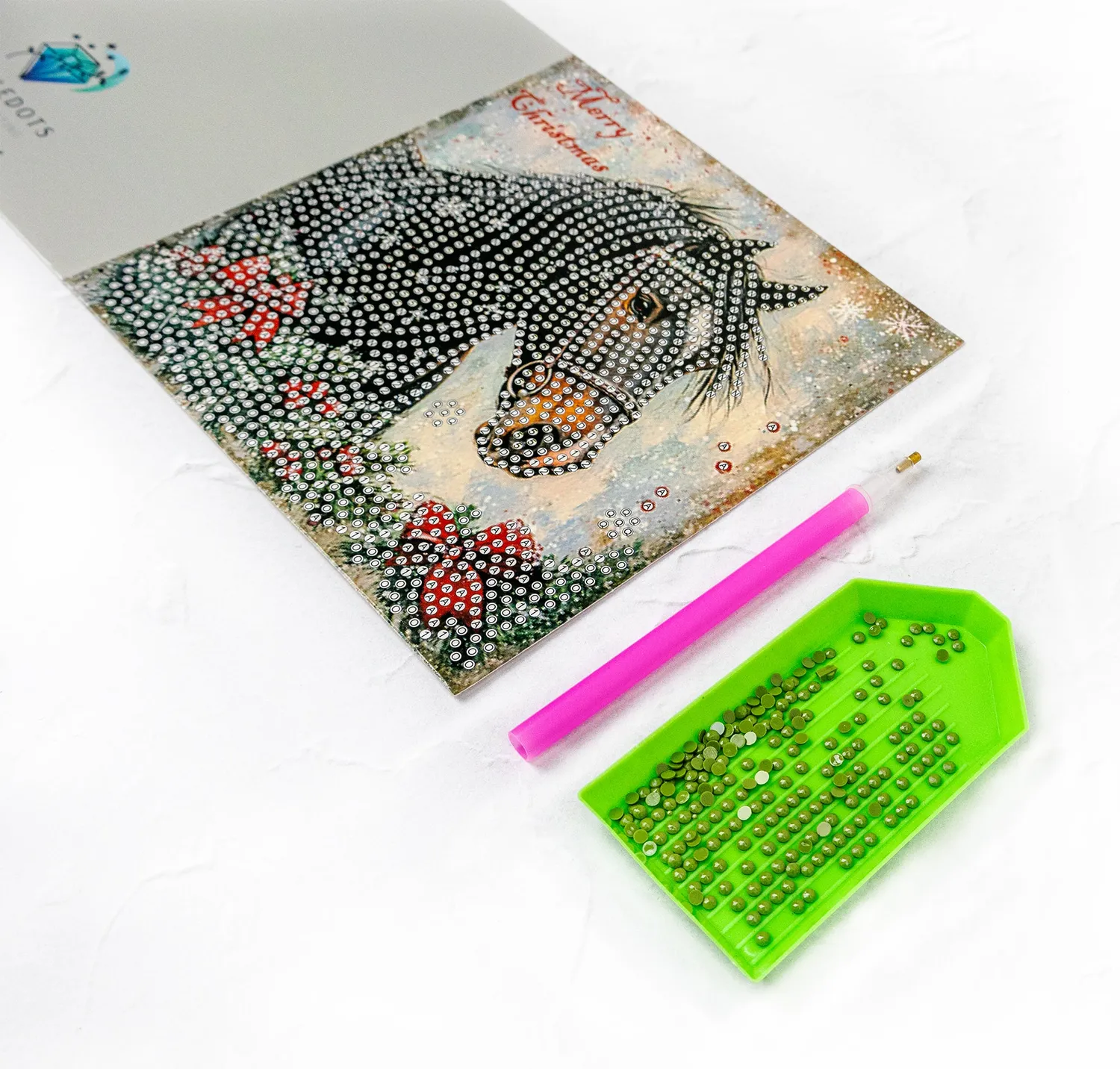 Leti Stitch Dazzle Dots 348-0923 diamond painting kerstkaarten set van 6