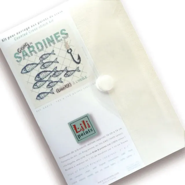 LiliPoints Sardine Gang borduurpakket kruissteek compleet