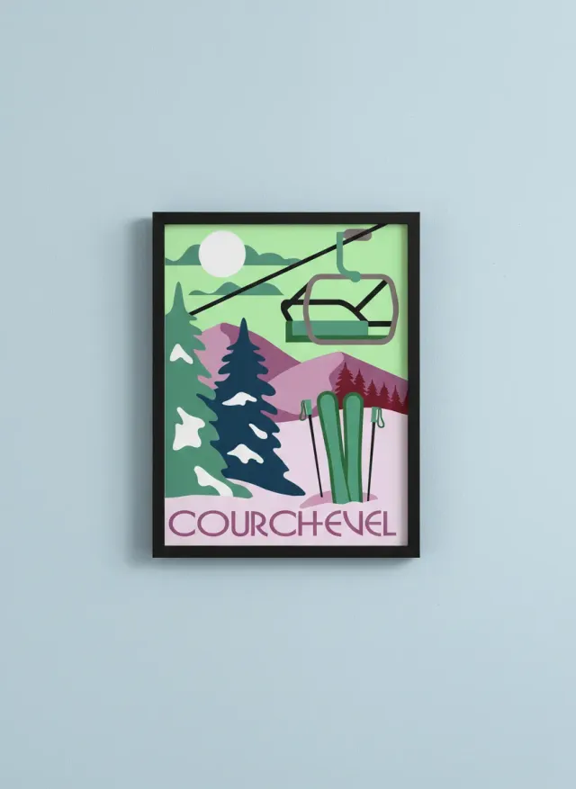 SEG Margot de Paris Affiche Courchevel borduurstramien