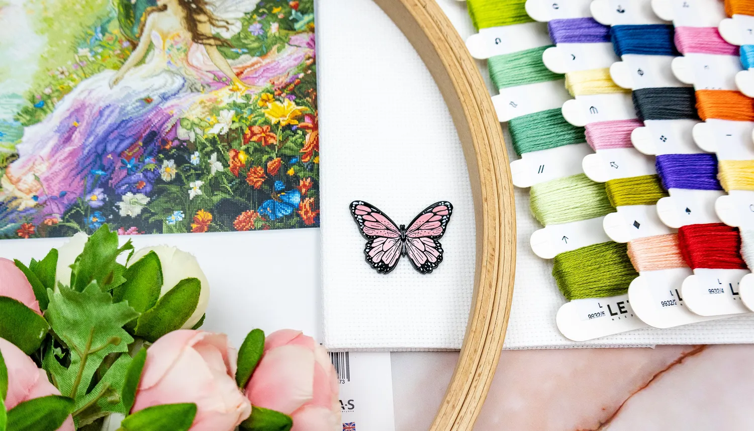Leti Stitch L9932 Enchanted Spring borduurpakket 40x32 cm fantasy