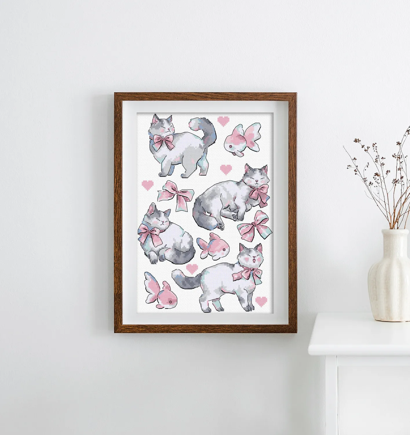 Leti Stitch L8801 Pink Dreams borduurpakket 17x24 cm