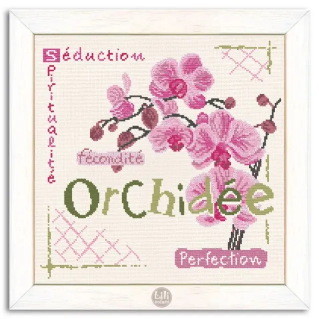 LiliPoints Orchid borduurpatroon kruissteek bloemen 159 steken
