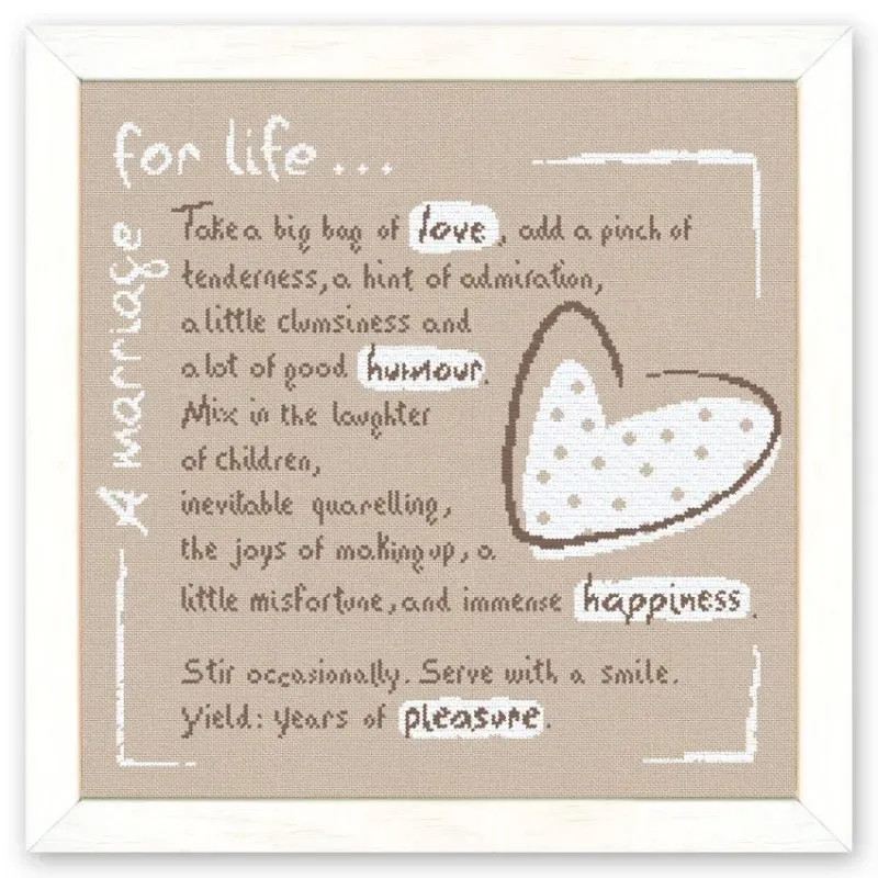 LiliPoints A Marriage for Life borduurpatroon trouw 200x190