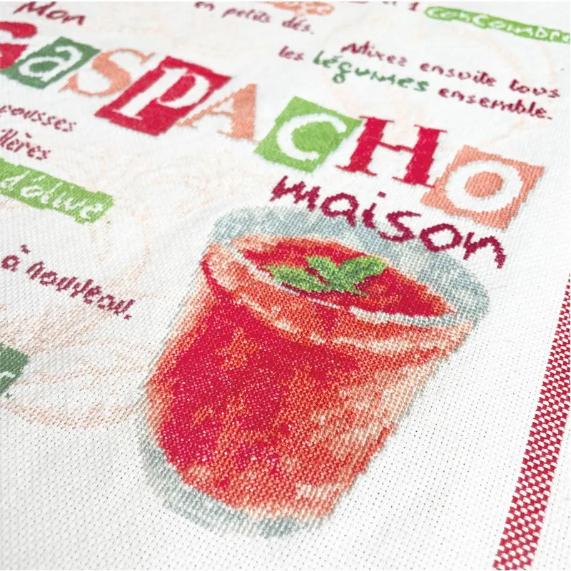 LiliPoints Le Gaspacho borduurpatroon groenten