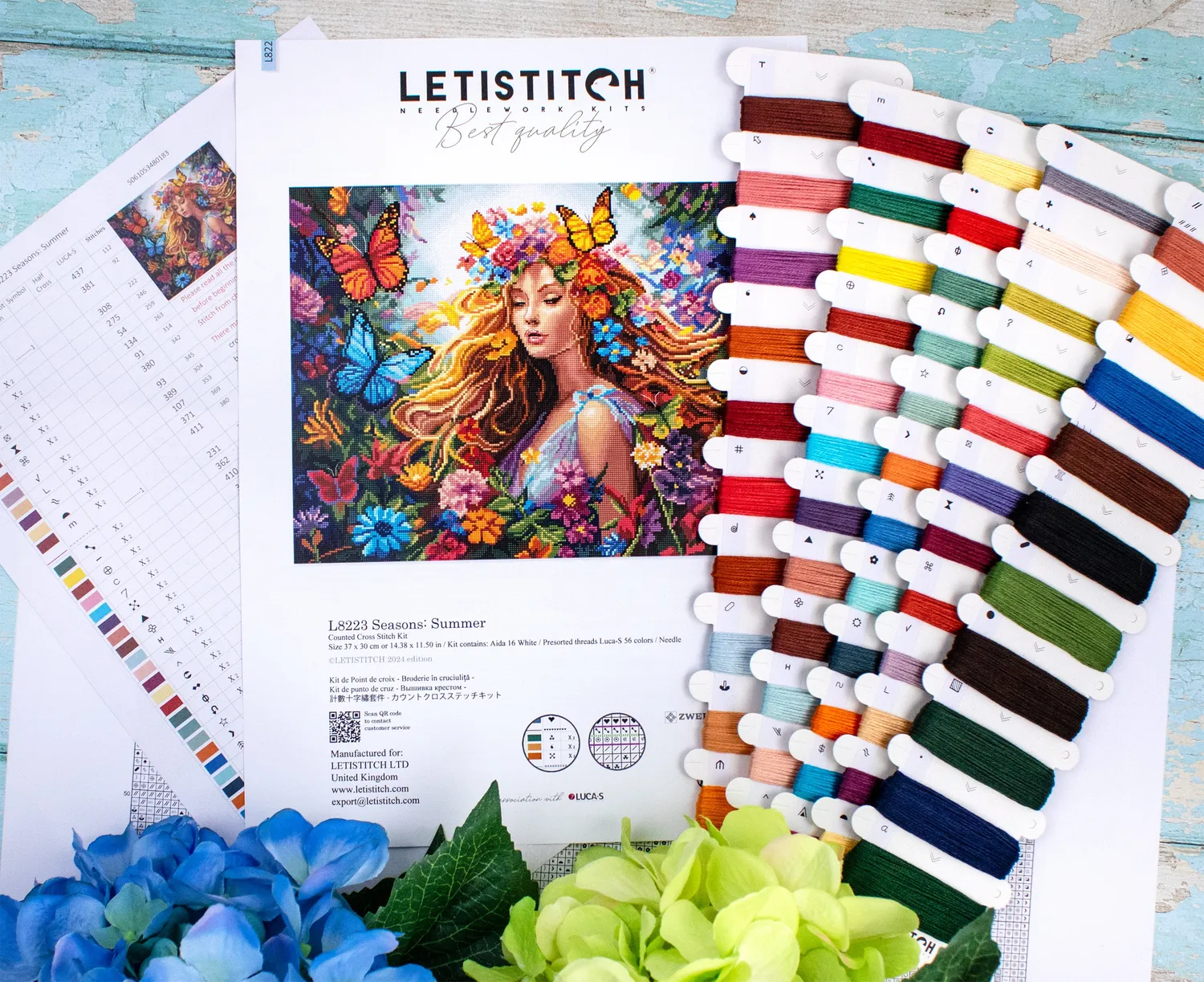 Leti Stitch L8223 Seasons Summer borduurpakket 37x30 cm
