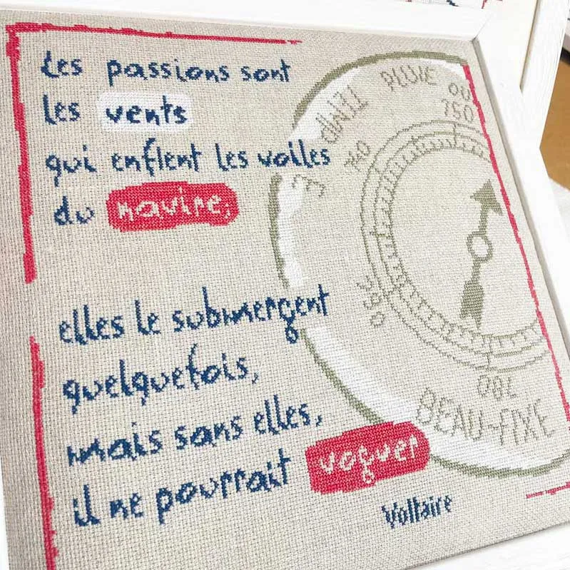 LiliPoints Passions A003 borduurpatroon jute naturel