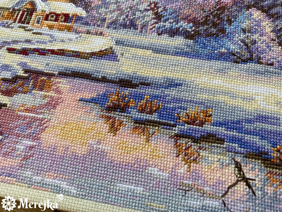 Merejka The First Snow borduurpakket 20x29 ecru