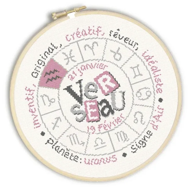 LiliPoints Aquarius U002 borduurpatroon 12 kleuren