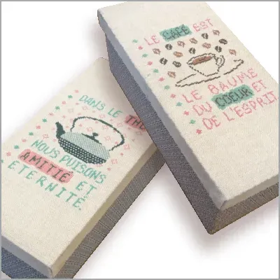 LiliPoints Box Tea and Coffee borduurpatroon 2 motieven