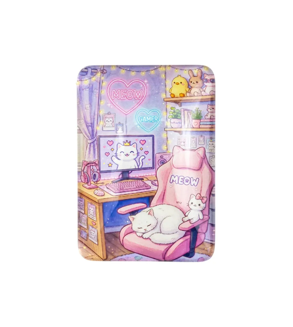 Leti Stitch Magnet Meow magneet 6,5x4,5 cm kat