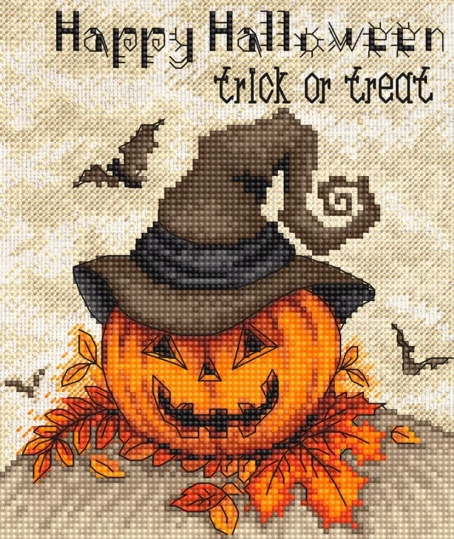 Leti Stitch LETI 956 Trick or Treat borduurpakket 15x13cm