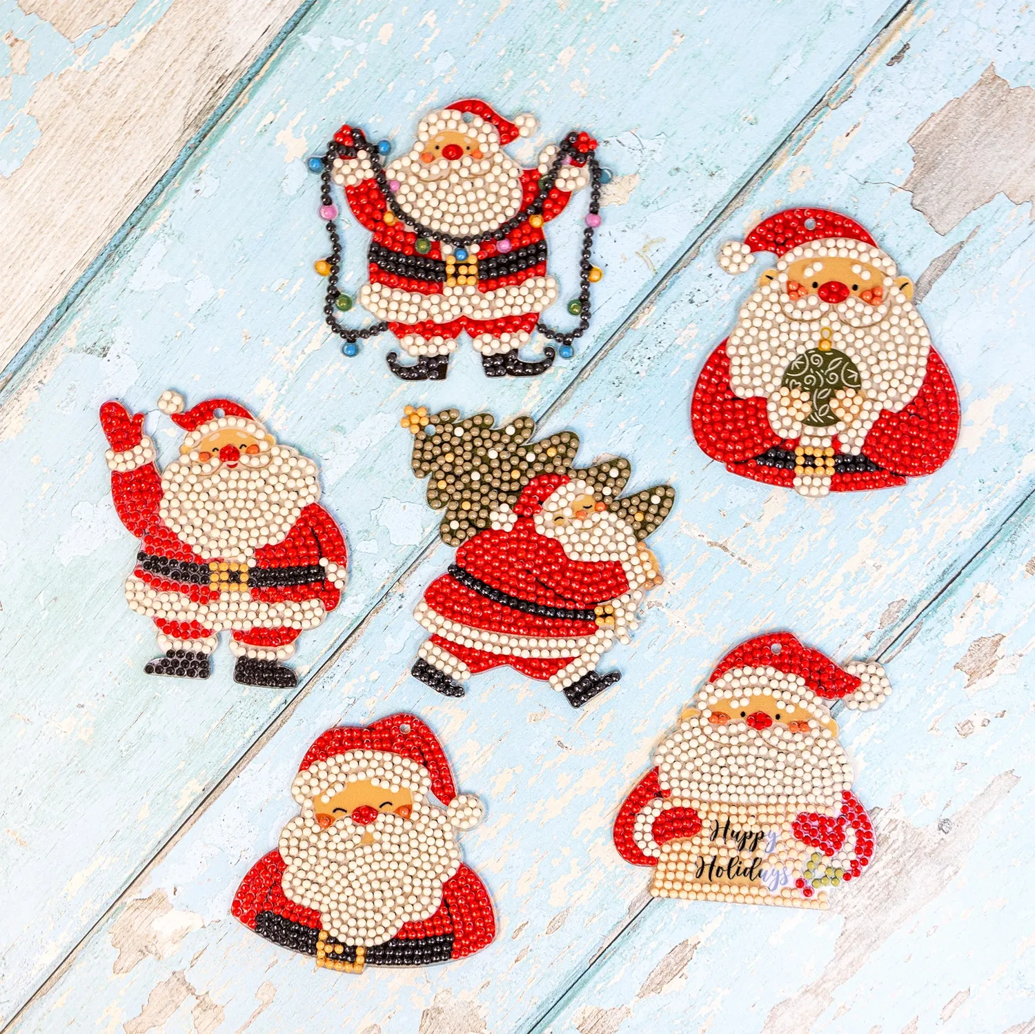 Dazzle Dots 481-388 Santa Cheer diamond painting 6 hangers