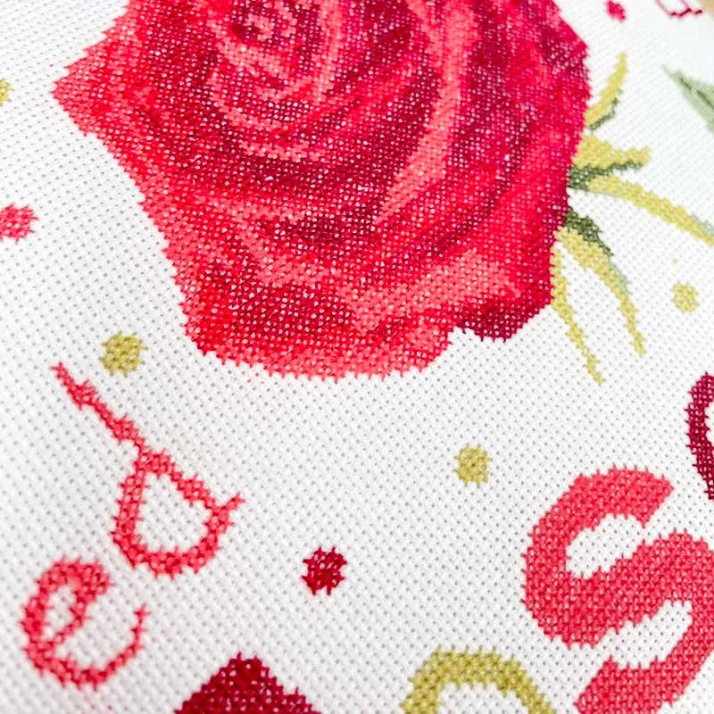 LiliPoints Red Rose kruissteekpatroon rode roos