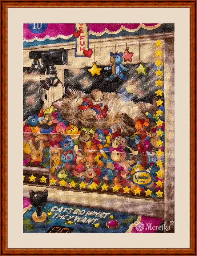 Merejka Cats Do What They Want borduurpakket kat 22x30