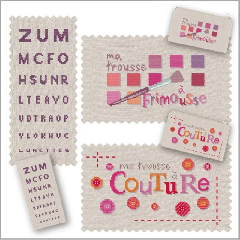 LiliPoints Little Bag Ideas borduurpatroon 3 tassenmotieven