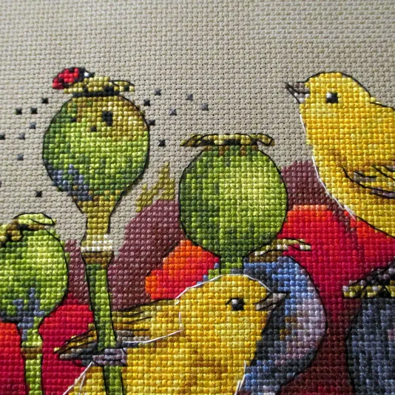 Merejka Summertime borduurpakket 20x20 cm bruin