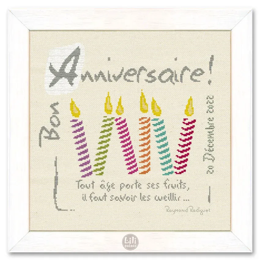 LiliPoints Colourful Candles borduurpatroon kaarsen