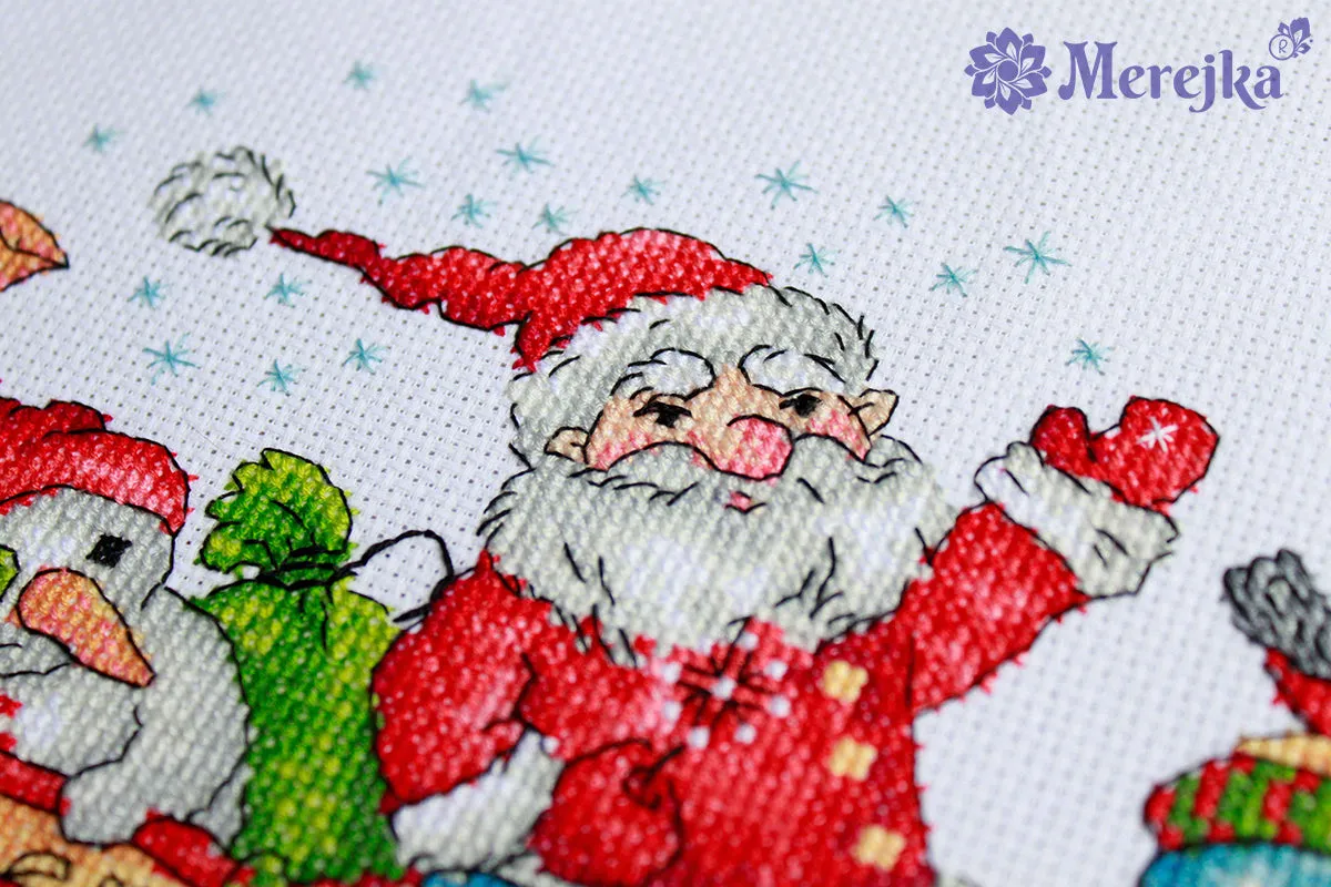 Merejka Christmas Travel borduurpakket 20x15 wit