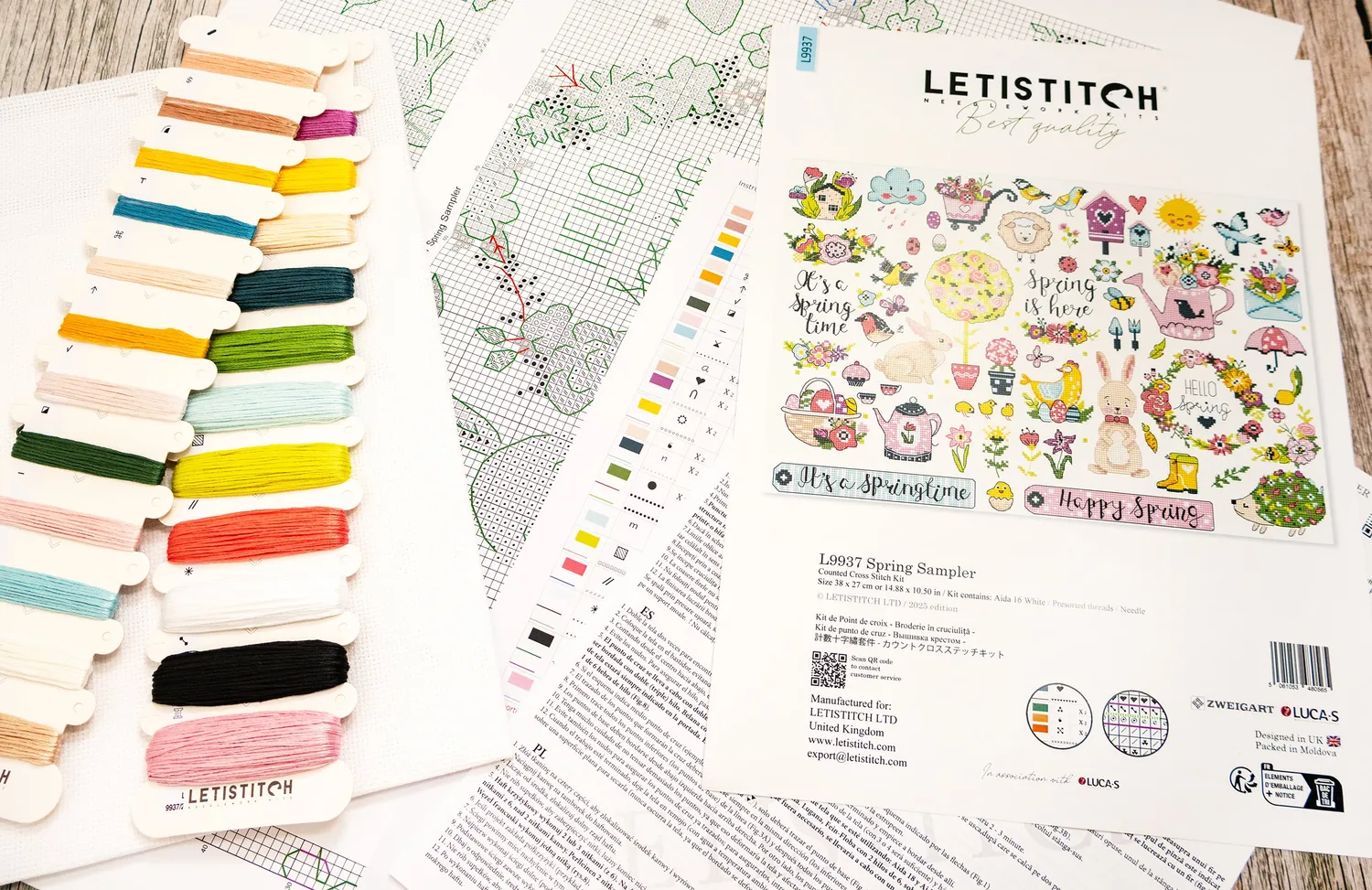 Leti Stitch L9937 Spring Sampler borduurpakket lente
