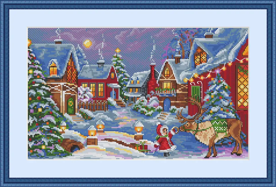 Merejka Christmas Guest borduurpakket ecru 29x17 cm