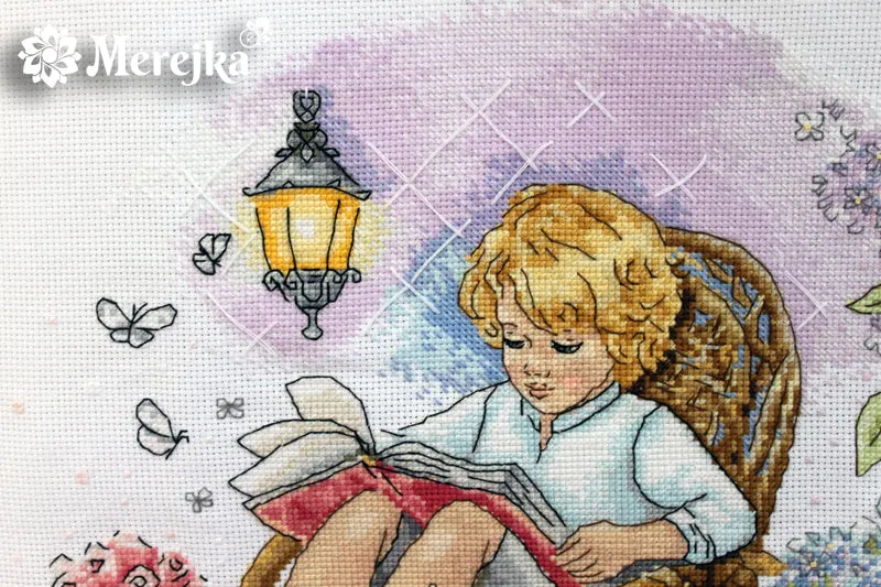 Merejka Fairy Garden borduurpakket kind 25x25