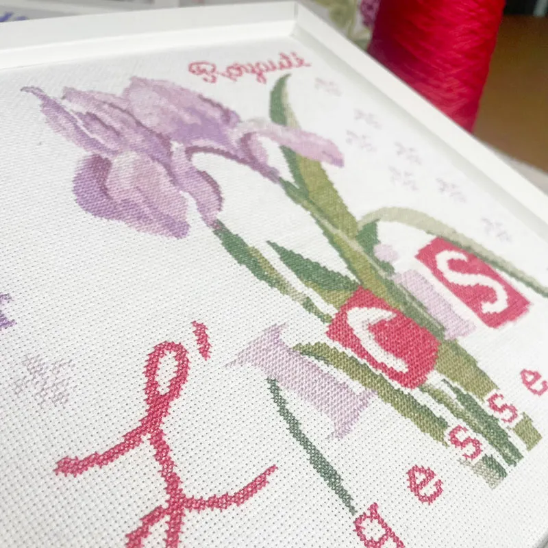 LiliPoints L’Iris borduurpatroon 149x152 bloem