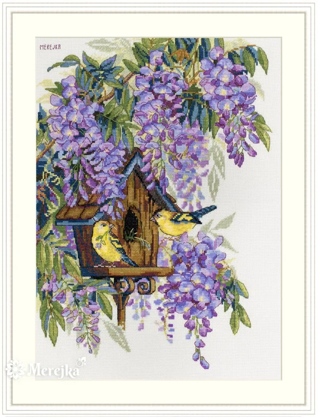 Merejka Wisteria borduurpakket ecru 27 x 36