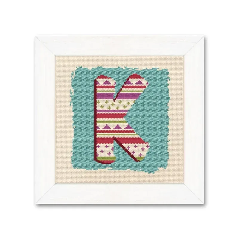 LiliPoints K kruissteekpatroon initiaal monogram