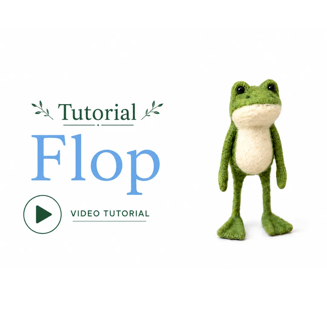 The Wool Family Flop de kikker starterspakket naaldvilt beginners
