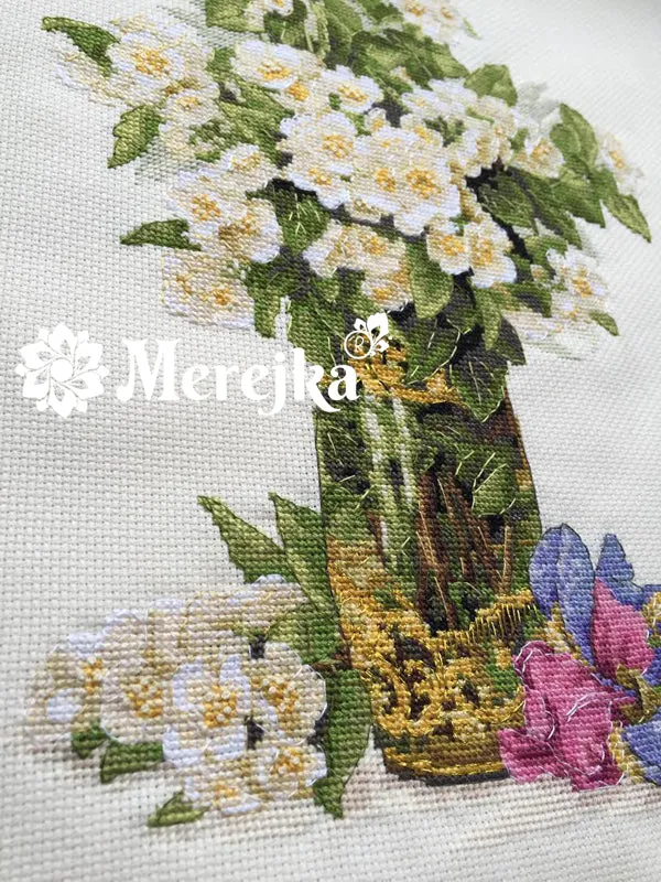 Merejka Sweet Bouquet borduurpakket 22x32 ecru