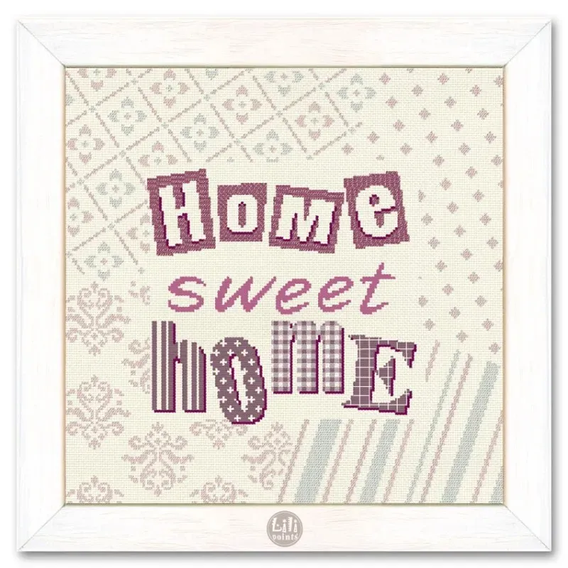 LiliPoints Home Sweet Home borduurpatroon 2 kleuren