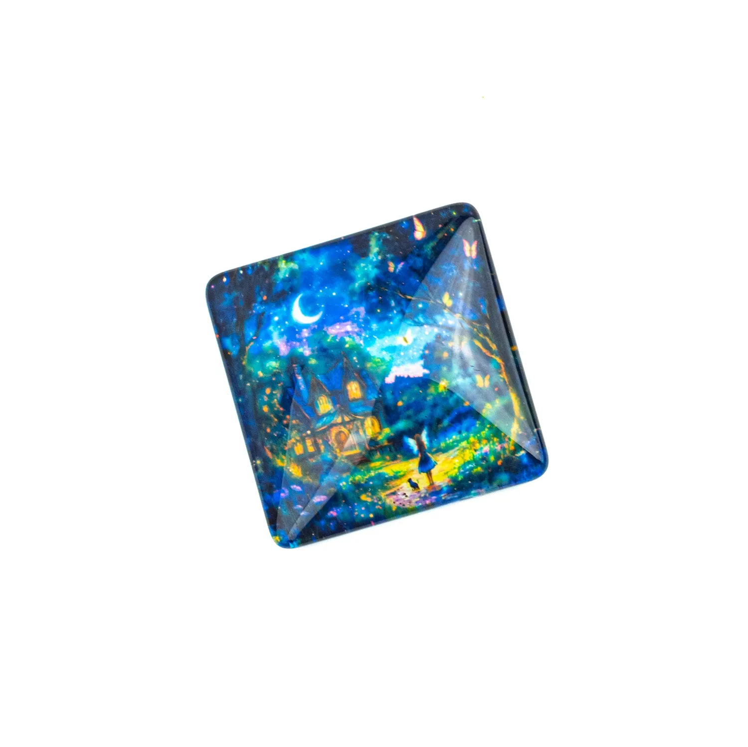 Leti Stitch Luna's Garden magneet 5x5 cm bloemen